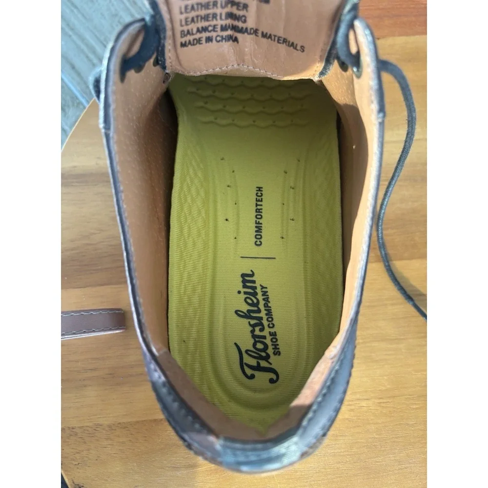 Florsheim Comfortech Leather Grey Oxford Lace Shoes Mens Size 7.5M EOC